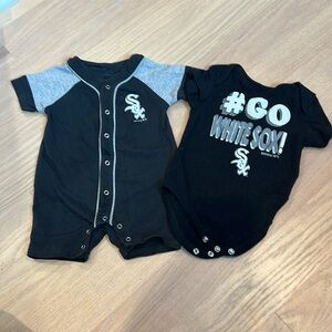 White Sox romper and onesie set